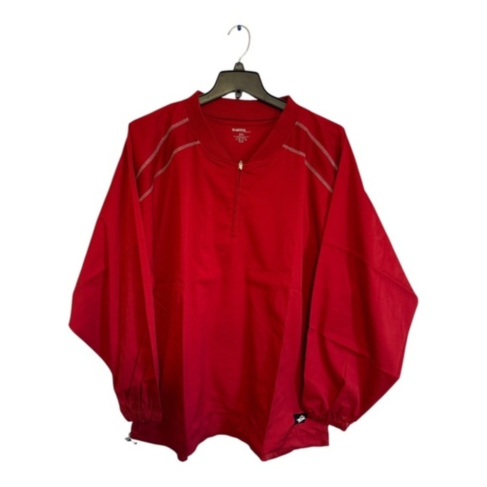 Easton Mens Jacket 3XL Red Quarter Zip Lightweight Bio-Dri Fabric Baseball